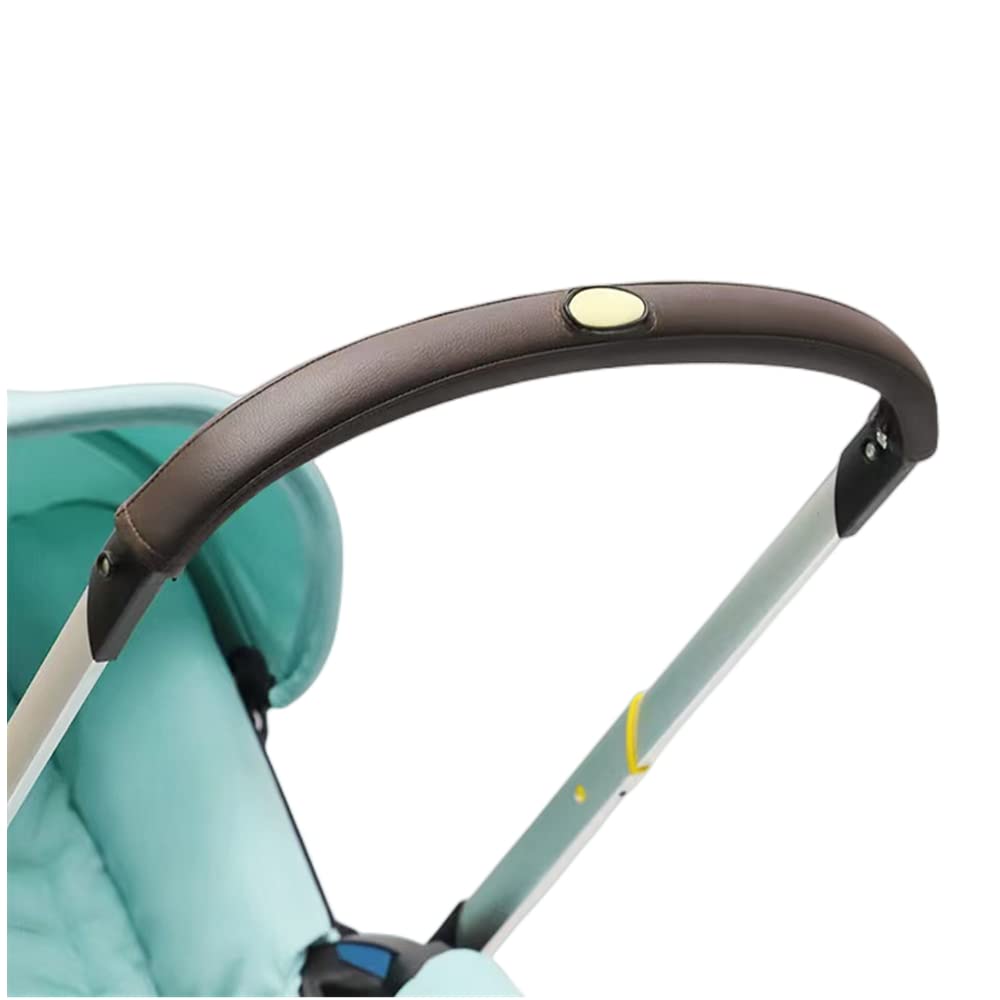 MINILUJIA Removable Zipper PU Leather Handlebar Cover Sleeve Protect Case Compatible with Doona Car Seat & Strollers (Brown)