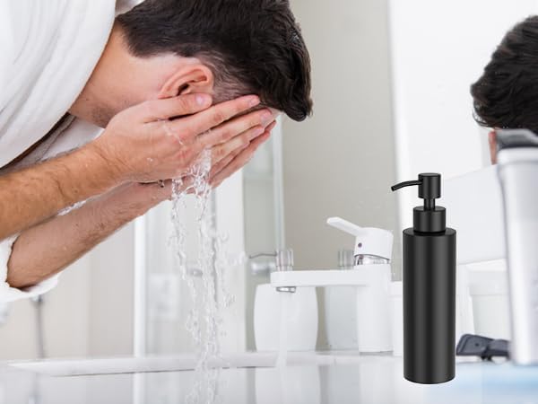 ARKTEK Matte Black Soap Dispenser Stainless Steel 11.8 OZ - Liquid Hand Lotion Dispenser Decor Refillable Dishwashing Soap Dispenser for Kitchen Bathroom Countertops - Image 9