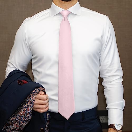 Image of boxed-gifts Umo Lorenzo Mens Zipper Ties Solid Color Pre Tied Polyester Neckties for Men and Women