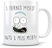 Thorea Rick Morty Mug - Pickle Rick Parody - Je me suis transformé en une tasse Morty Funny Rick Sanchez Coffee Cup - Grand cadeau pour les fans de Rick et Morty