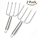 KAYCROWN Stainless Steel Turkey & Roast Lifters, Set of 2 - Turkey and Poultry Lifters Roaster Poultry Forks Great for Thanksgiving, Transfer Turkey or Ham Easily