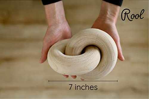 Rool Coffee Table Decor Book Shelf Decor Accents Home Decor Console Table Decorative Items Living Room Wood Knot Decor Chain Link Decorations Beige - Image 3