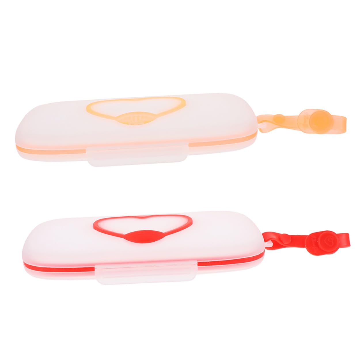 IWOWHERO 2Pcs Portable Wipes Dispenser Case Travel Friendly Wipes Holder with Cover Convenient One Handed Access for Home Go Use for Diaper Bags and