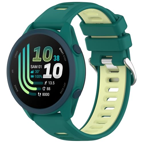 �Ή� Garmin Forerunner 70 / 170 / 170 Music �����o���h �V���R�� �f���A���J���[ ���F�W�J �_�炩�� �X�|�[�c�����x���g (�O���[���E���C�g�C�G���[)
