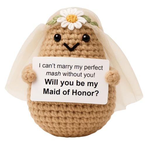 M.O.Q. Bridesmaid Proposal Wedding Party Will You Be My Bridesmaid Maid of Honor Positive Potato...