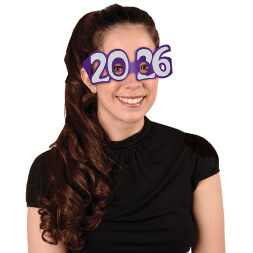 Lunettes à paillettes NYE en carton rigide scintillant taille unique