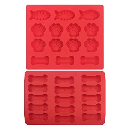 HelpCuisine® Moulessilicone gateaux/Bac à glaçons, moule en silicone en forme de fishbone-patte-os. pour faire des glaçons, chocolat, bonbons, gâteau, gelée etc, 24 mois de Garantie!