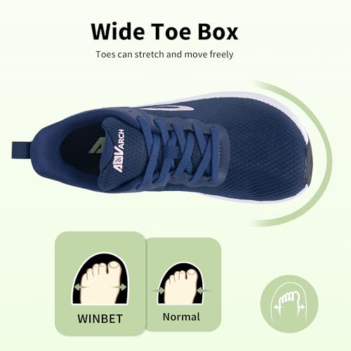 Wide Toe Box Women's Walking Shoes with Arch Support Orthotic Plantar Fasciitis Tennis Sneakers US 6-112
