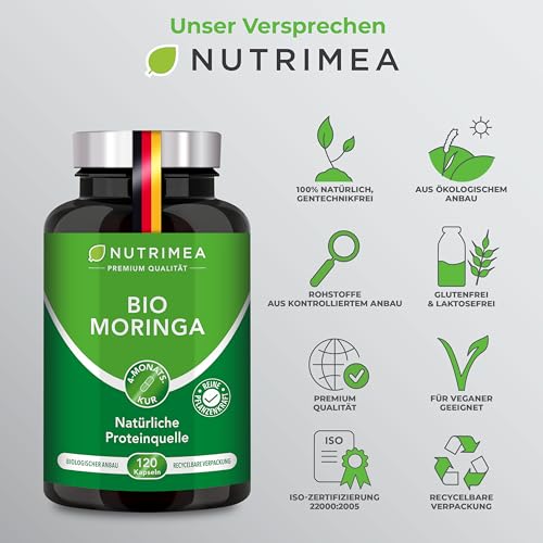 Nutrimea | Moringa Kapseln BIO | Moringa Oleifera, 330 mg Blattpulver – Ansicht 6