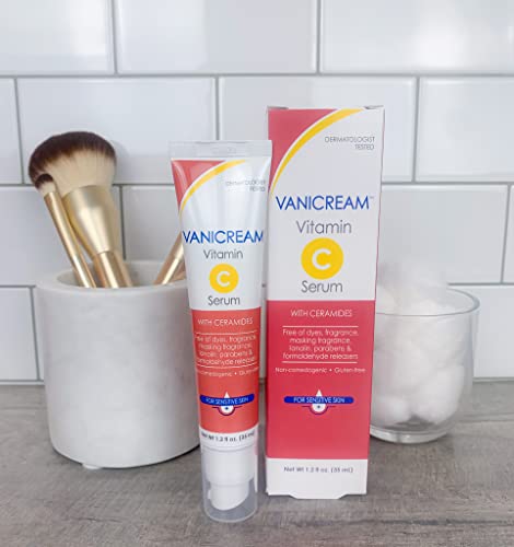 Vanicream Vitamin C Serum - Free Of Dyes, Fragrance, Masking Fragrance, Lanolin, Parabens & Formaldehyde Releasers - For Sensitive Skin - 1.2 Fl Oz #TOP6