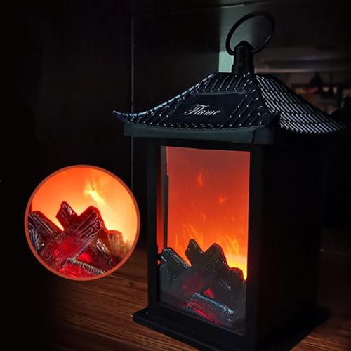 Linterna de chimenea con pilas y luces LED de efecto fuego realista en movimiento 5