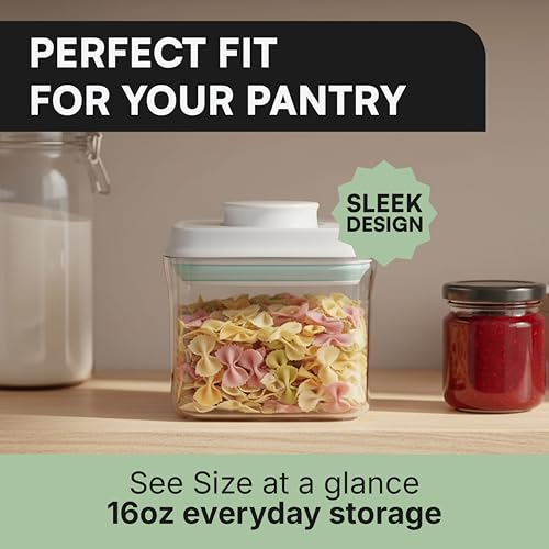 Image of iChewie - BopTop (1pc - 500ml) Airtight Food Storage Container - Mechanical Silicone Seal Canister - BPA-Free - 0.5Qt
