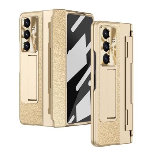 Coque en cuir de luxe Galaxy Z Fold 4 avec protection charnière charisme et élégance