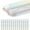 Haloitte 30PK T8 LED Bulbs 4 Foot, 10W-22W 5 Watt Selectable 5 CCT 3500K-6500K, Type A+B Plug & Play or Ballast Bypass Tube Lights 4ft Fluorescent Light Bulbs Replacement, Single/Double-Ended, Frosted