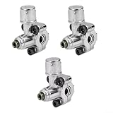 Piercing Line Lot de 3 valves de service compatibles 1/4', 5/16', 3/8', construction en aluminium et acier pour réfrigérateur et recharge AC