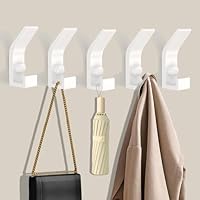QMAHA 5 Pack Black Coat Hooks, Double Prong Coat Hangers Wall Mounted, Heavy Duty Coat Hooks Wall Mounted, Sturdy Metal Hanger Wall Hooks for Hanging with Screws for Bathroom Bedroom