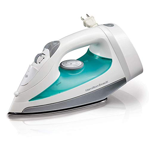 Hamilton Beach Retractable Cord Iron, 14212, Durable stainless steel soleplate for smooth glide