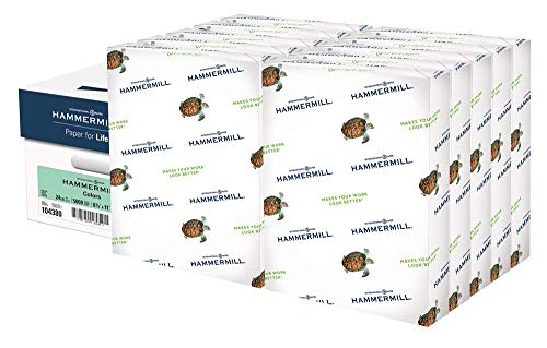 Hammermill Colored Paper, 24 lb Green Printer Paper, 8.5 x 11-10 Ream (5,000 Sheets) - Made in the USA, Pastel Paper, 104380C
