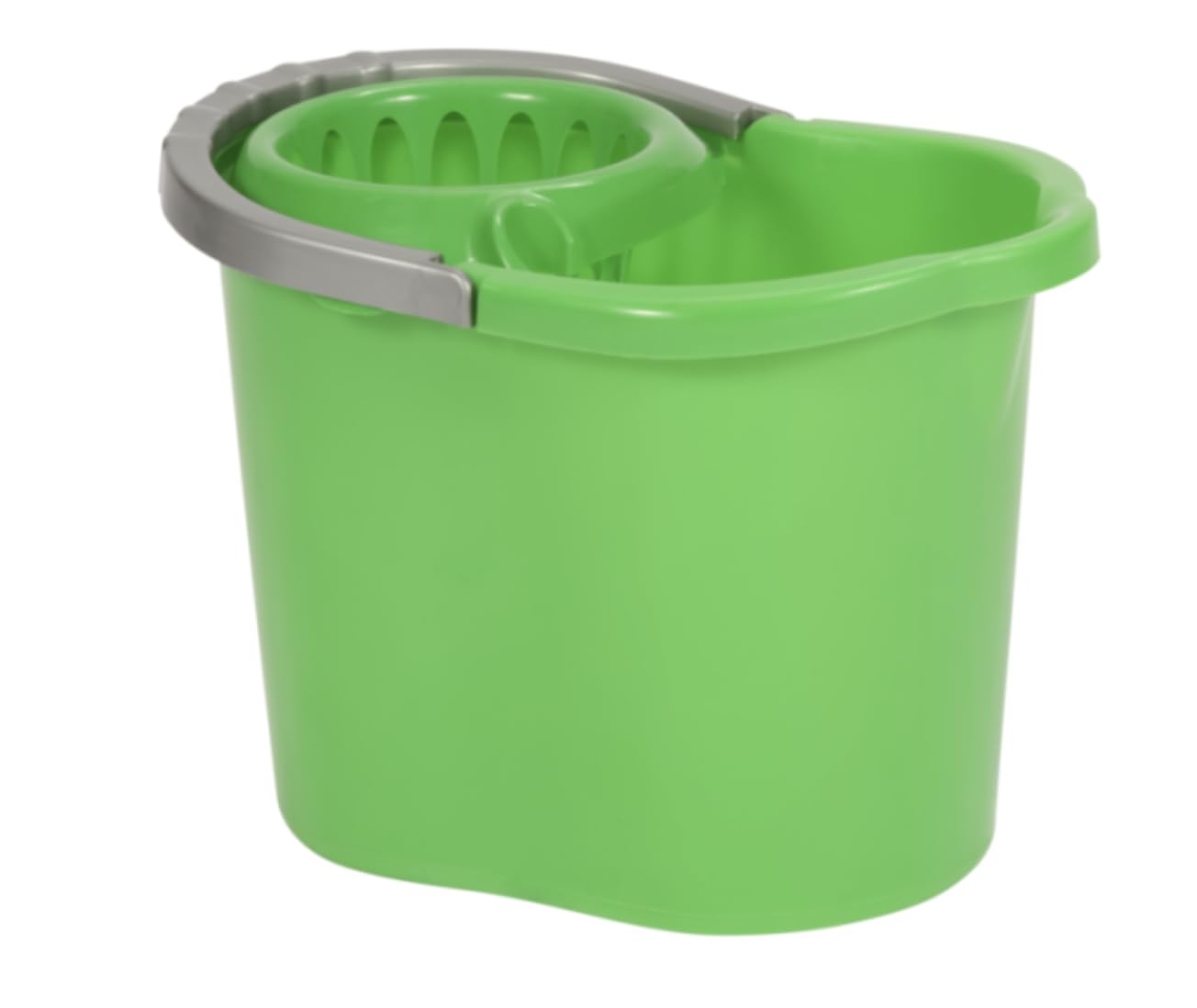 Vikan MS36n Mop Bucket with Strainer, 12 Litre – Durable Plastic Cleaning Bucket, Complete Set, Color Coded – Hygienic, Heavy-Duty Mop Pail for Commercial & Industrial Use (Green)