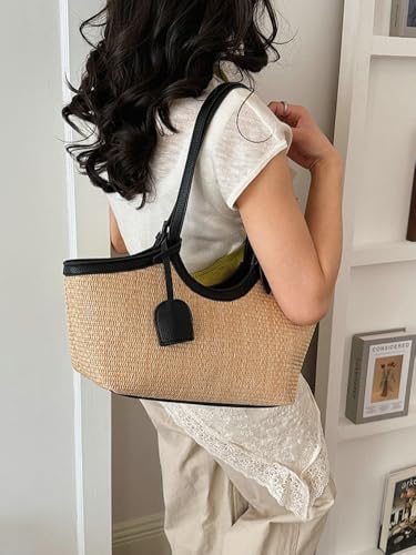 Bolso Tote de Paja para Mujer miniatura 5