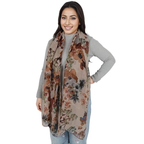 Anna-Kaci Fashion Floral Print Scarves Lightweight Winter Wrap Scarf Head Shawl for Women2
