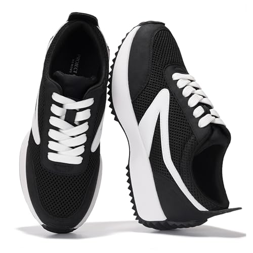 Image of Project Cloud Womens Sneakers - Memory Foam Insole and Lightweight Spring Shoes - Non-Slip Lace Up Trendy Shoes - Fashion Sneakers for Women 2026