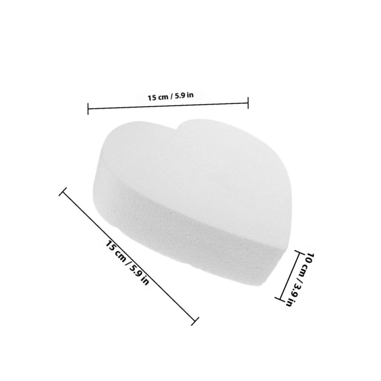 VALICLUD Modèle de Faux Gâteau en Mousse Forme Cœur Blanc pour Pratique de Décoration, Accessoire Créatif pour Fêtes et Occasions Spéciales