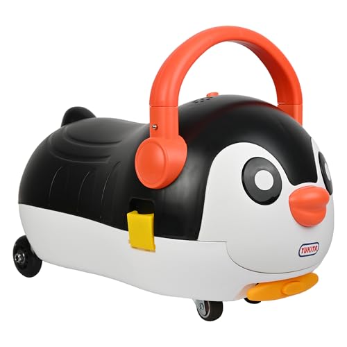 Image of Kids Ride On Trolley Bags for Travel | 2-in-1 Trolley Bag & RideOn Kids Luggage | Kid Luggage /Suitcase with 4 Wheel | Unique Bags for Boy Kids, Easy to Carry (Black)