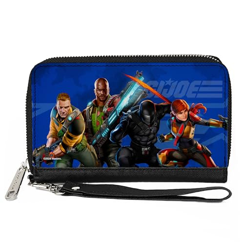 Buckle-Down GI Joe Wallet, Bifold, GI Joe Unit Agents Group Pose and Logo Blues, Vegan Leather