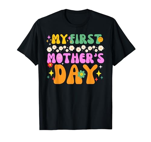 My First Mother's Day Floral New Mom Prima Volta Festa della mamma Maglietta