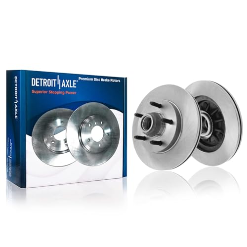 Image of Detroit Axle - 2WD Front Brake Kit for 2000-2003 Ford F-150 | 2002 Lincoln Blackwood Disc Brake 5 Lugs Rotors Ceramic Brakes Pads 2000 2001 2002 2003 Replacement