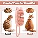 Cat Steam Brush for Shedding, 4 in 1 Rechargeable Steam Brush with Foldable Handle for Cats and Dogs, Pet Comb for Cats, Massage, Cleaning, Shedding & Combing All In One(COLOR:Pink)