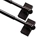Turquoize 5/8" Multi-Use Versatile Adjustable Appliance Magnetic Rod Extends from 16 inch to 28 inch Magnetic Cafe Curtain Rod, Brown, 2 Pack