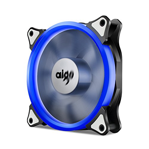 Aigo Halo Ring Led Case Fan 140Mm 14Cm Quiet Edition Sleeve Bearing High Airflow Silent Cooling Fan For Computer Cases, Cpu Coolers, And Radiators (140Mm, Triple Pack Blue) #TOP1