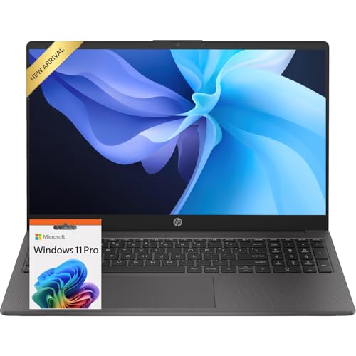 Image of HP 255 G10 Business Laptop, AMD 6-Core Ryzen 5 7530U (Turbo Up to 4.5 GHz), 16GB RAM, 512GB SSD, 15.6 inch Full HD, USB-C, Wi-Fi 6, Windows 11 Pro with Office 365 for Web, no Mouse
