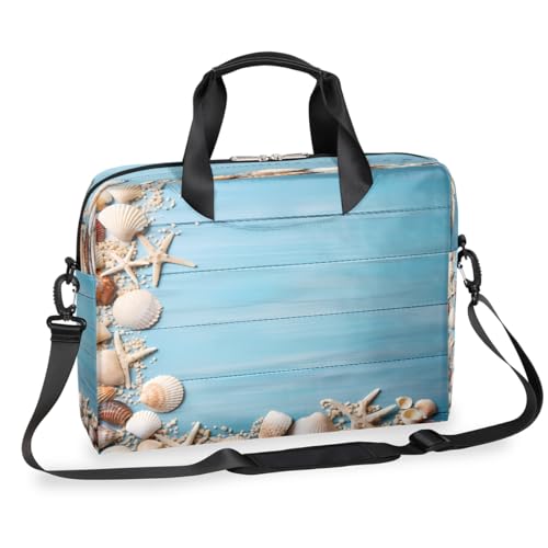 Bolso para laptop con diseño de estrella de mar y concha miniatura 1