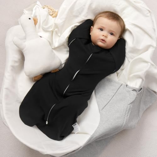 Image of MEXXI Baby Transitional Swaddle, 2 Pack Sleep Sack With Arms Up, 0.5 TOG