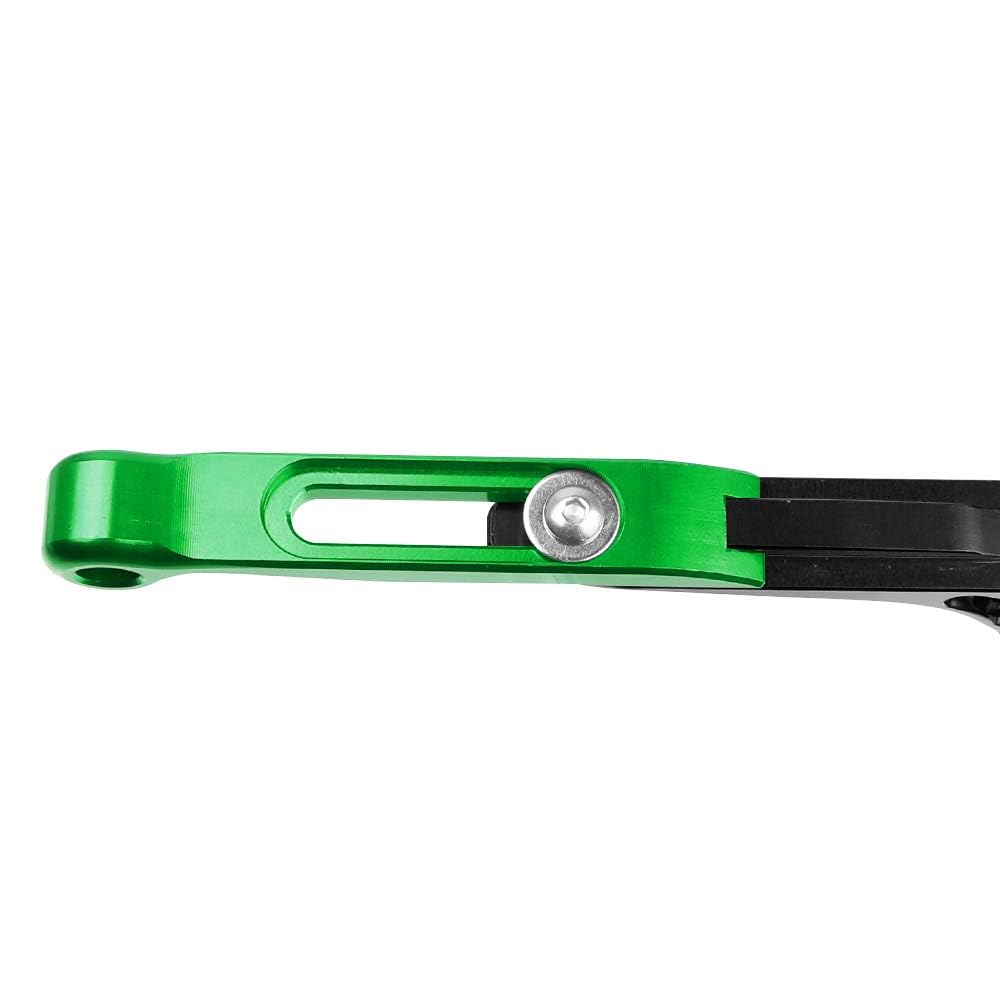 MZ-STORE Moto CNC Aluminium Réglable Pliable Leviers d'embrayage de Frein pour Vulcan S 2015-2020-Vert+Noir+Vert+Noir