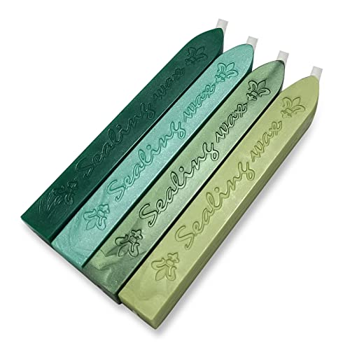 4 pièces de cire à cacheter rétro, bâtons de cire à cacheter avec mèches, cire à cacheter pour tampon de cire à cacheter vintage et lettre,...