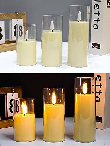 Image of SATYAM KRAFT 1 Set (3 Pcs) LED Tea Light Candles | Flameless, Smokeless, Unscented | for Gifting, Home Decor, Room Decoration Lights, Balcony & Festival, Wedding Decoration Items (1 Set)
