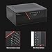 Kqcibz A09P 4.2L Mini Itx Case Desktop Mini Itx Case Htpc Chassis Game Computer Can Stand or Lie Down for Small 1U Power Supply, Black, 500384374