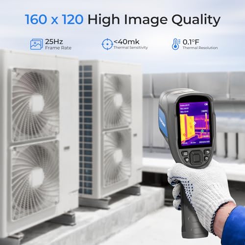 Image of TOPDON TC004 Lite Thermal Imaging Camera, 160 x 120 IR Resolution 15-Hour Battery Life Handheld Infrared Thermal Imager with 1x / 2X / 4X Zoom Level, -4F~1022F Range, High and Low-Temperature Alarm