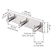 PAINISTIC KES Self Adhesive Towel Hook Rack Coat Robe Hook Rail with 3 Hangers for Bathroom Kitchen Brushed Finish SUS304 Stainless Steel, A7060H3-2