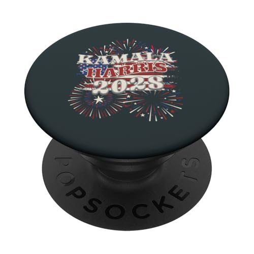 Kamala Harris 2028 pour Président Patriotic US Fireworks PopSockets PopGrip Adhésif
