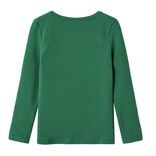 Image of Niyage Toddler Soft Thick Crewneck Tee Tops Girls Comfort Basic Long Sleeve T-Shirt