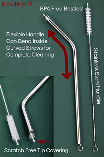 Rawnori 2BRUSH 2 Drinking Straw Cleaning Brush Long thumb #3