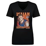 500 LEVEL Isaiah Hartenstein Oklahoma City Thunder Airbrush Women's V-Neck T-Shirt (Black, X-Large)