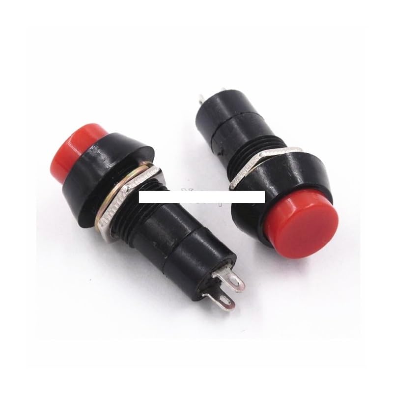 Interrupteur bouton-poussoir PBS-11A autobloquant rouge pour circuits 250V