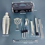 Bartender Kit, 13 Piece Cocktail Shaker Set Stainless Steel Bar Tools with Black Stand, 25 oz Shaker, Jigger, Spoon, Pourers, Muddler, Strainer, Tongs, Recipes - Image 4