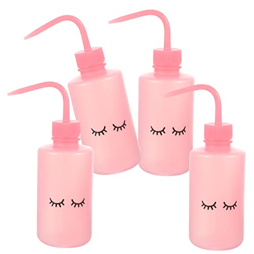 HONITANO 4 piezas Botellas de Riego Curvadas Unidades para Limpieza de Pestañas y Interiores Botella de Prueba de Fugas para Herramientas de Jardinería Pequeña